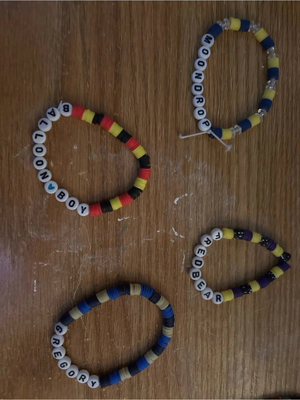 Custom Kids Multicolor Beaded Name Bracelet - Assorted Colors